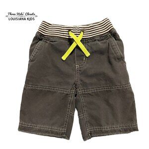 Mini Boden 3Y Brown Pull On Drawstring Shorts